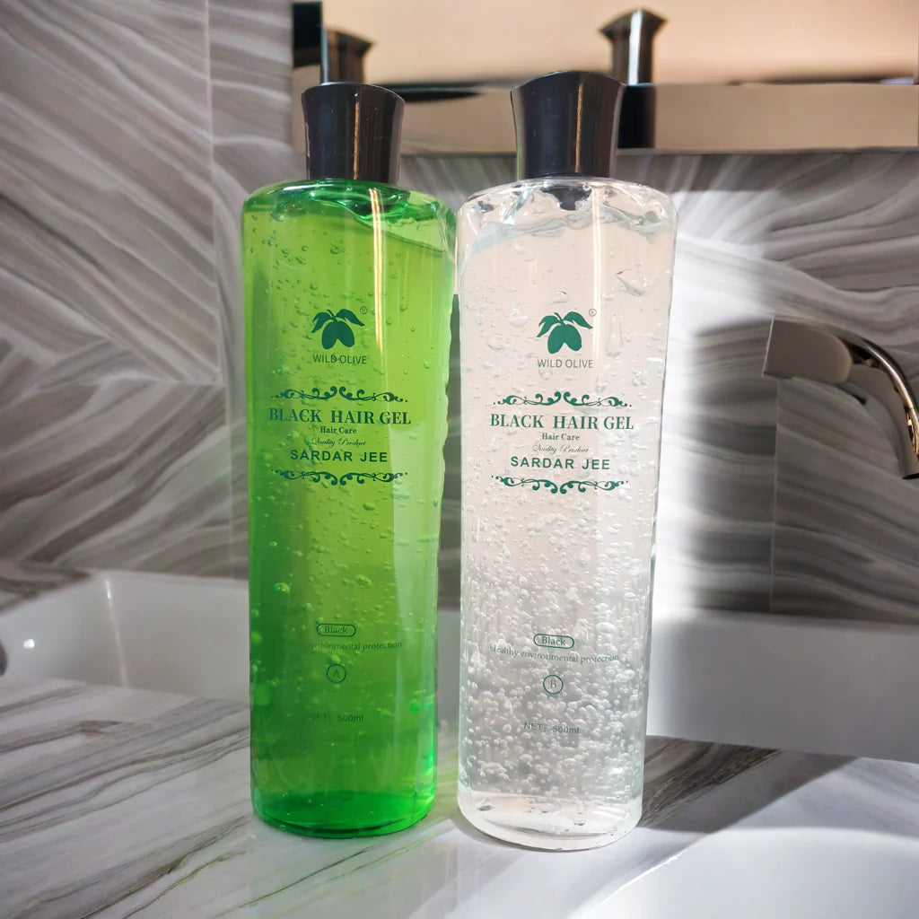 Sardar Jee Hair Color Gel EASY DYEING COLOURING GEL + OIL 2 BOTTLES 500 ML