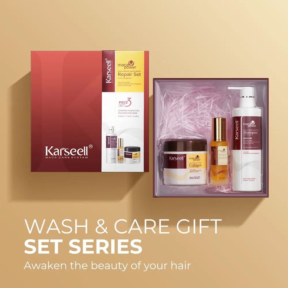 Karseell Collagen Hair Mask+Hair Shampoo+Argan Oil Set