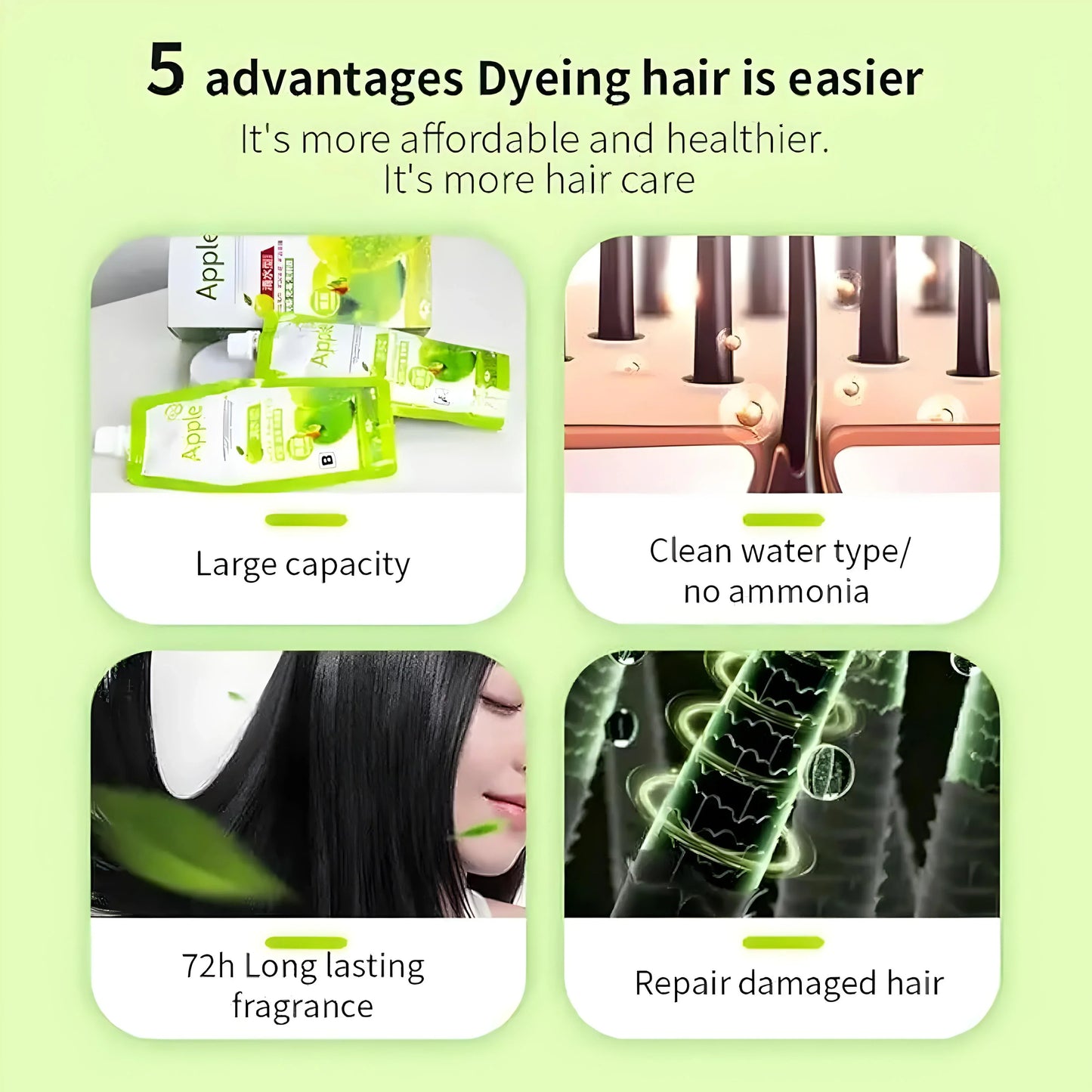 Apple Hair Color Cream Premium Quality [FREE HOME 🚚DELIVERY]